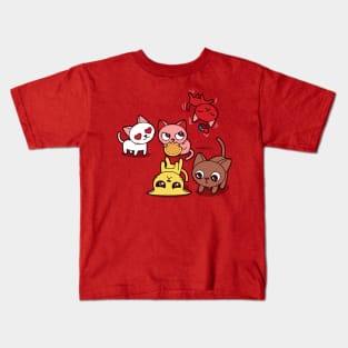 Cute Funny Kawaii Sci-fi Kitties Cats Cartoon Parody Gift For Cat Lovers Kids T-Shirt